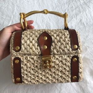 Vintage Basket Handle Bag